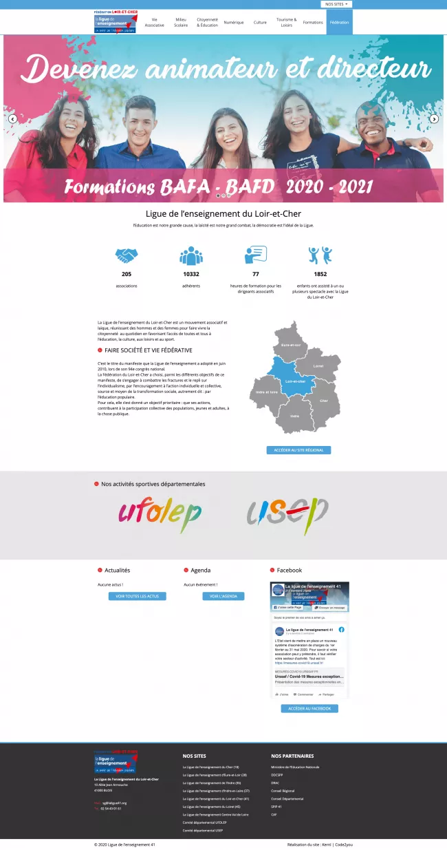 Site Internet La ligue de l'enseignement